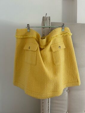 NWT J. Crew yellow tweed skirt